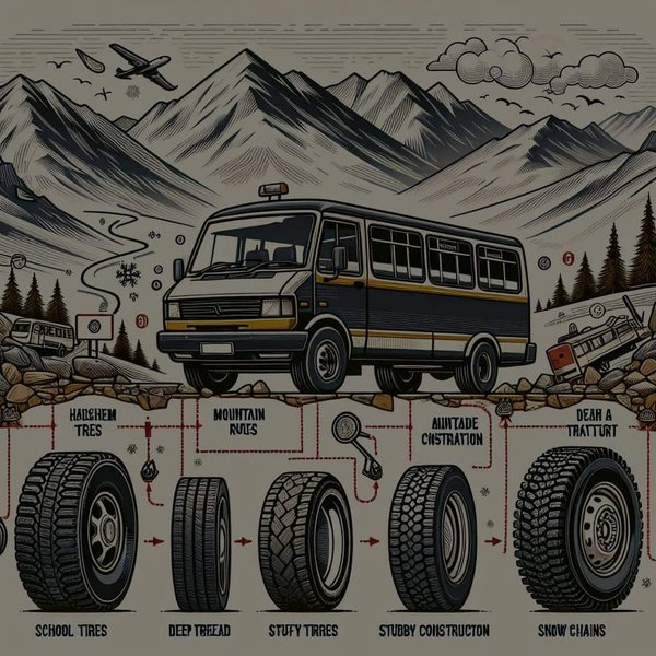 Comment sélectionner les meilleurs pneus pour un minibus scolaire parcourant des routes de montagne ?